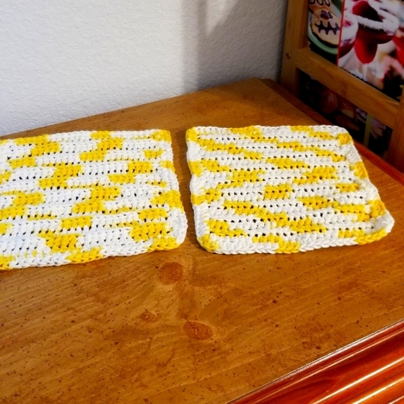 💞2/$20 HAND CRAFTED Crocheted All Purpse 100% Cottn Reusble Bath or Dish Cloths - Picture 3 of 8